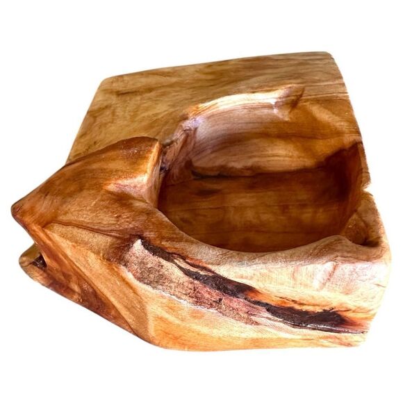 Rustic Natural Wooden Carved
Bowl - Decorative, Smudging, or
Tabletop Ac… - Picture 1 of 17